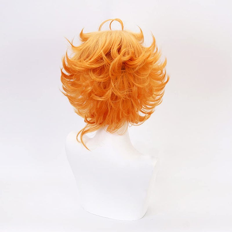 JCvCX Anime Emma Wig Short Orange Curly Party Hair Cosplay Props Halloween Costume Accessories - Image 5